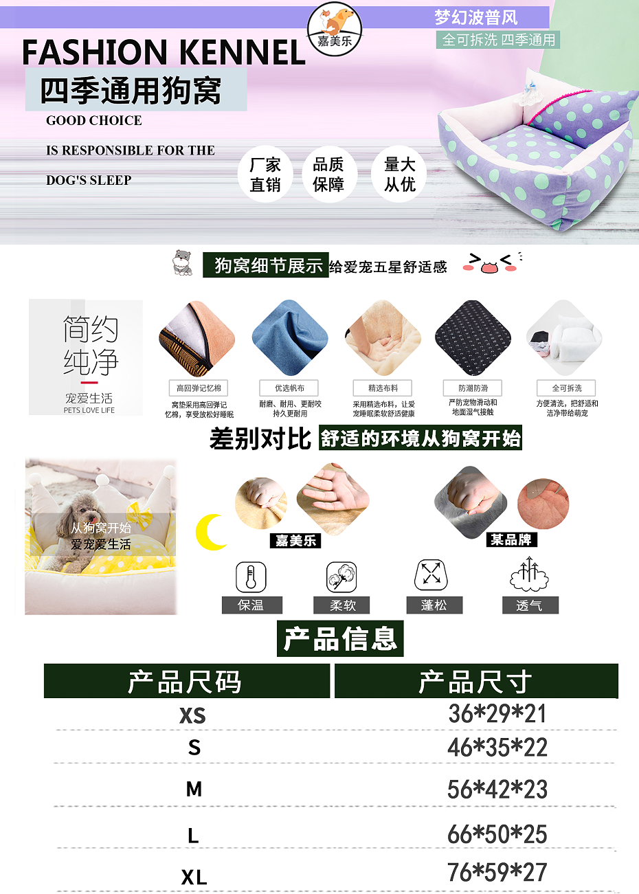 梦幻波普风帆布狗窝
